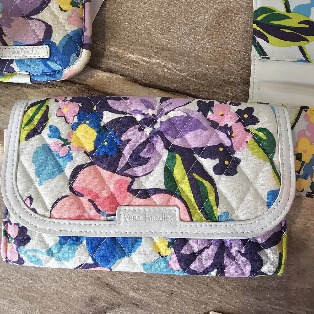 Floral Tan Tote Bag Set